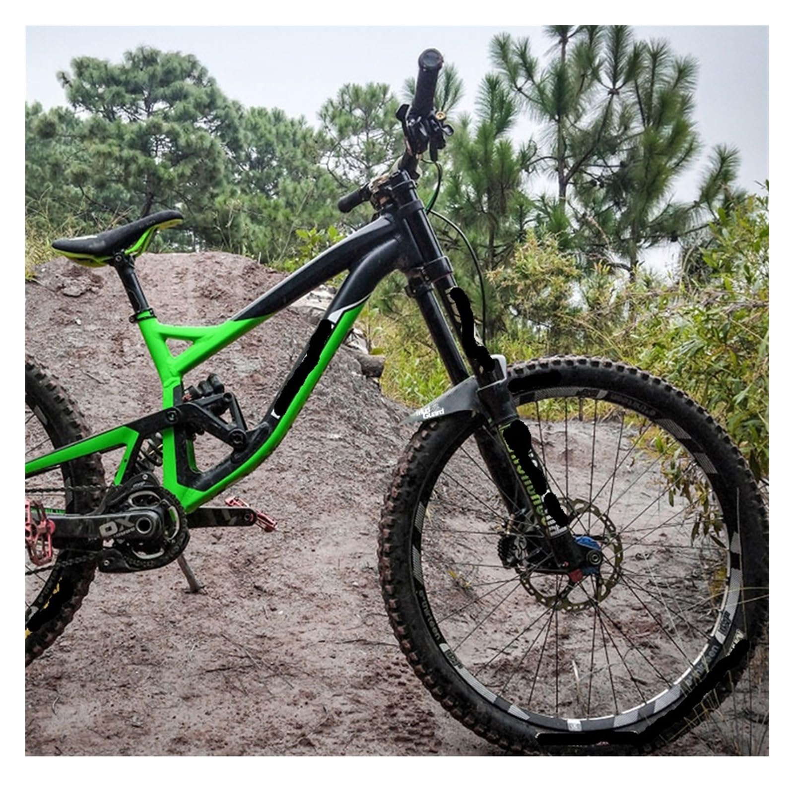 1 PC Mountain Bike Colorful Fenders Front Rear Mudguard Saver Mud Guard Wings Cycling Accessories Road Bike Parts(WZH-Yellow)