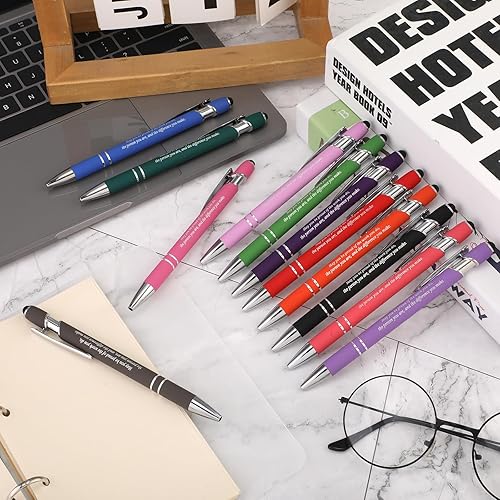 Miniatura 5 de Fuutreo 12 bolígrafos inspiradores con citas motivacionales, regalos de agradecimiento de Navidad para empleados, bolígrafo de agradecimiento para