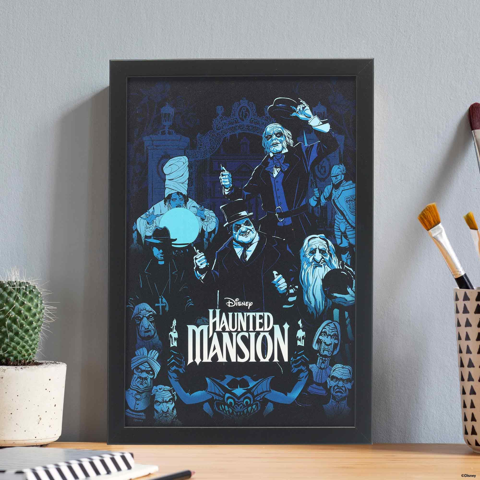 Disney Haunted Mansion Character Collage Framed Wood Wall Decor