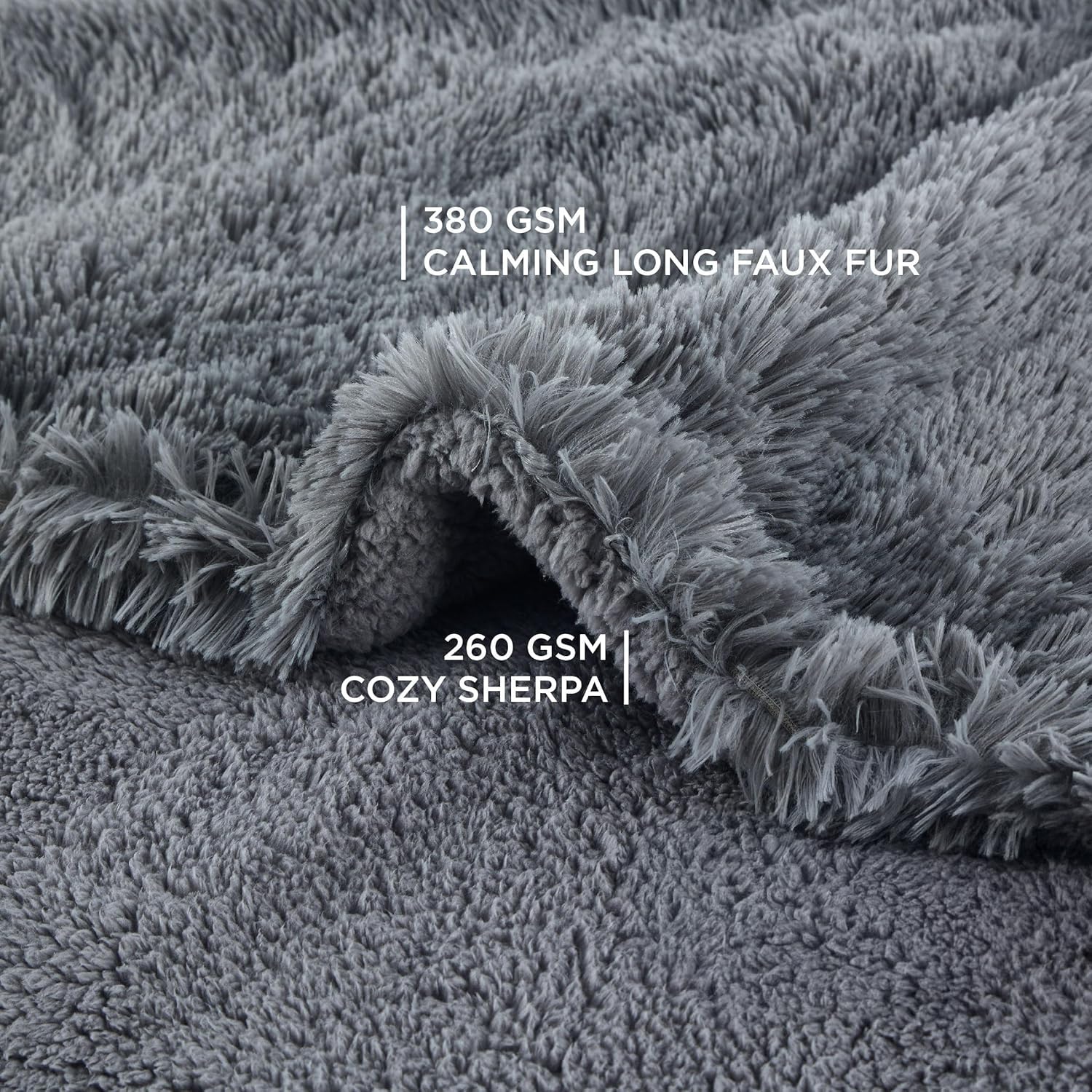 Bedsure Coperte impermeabili per cani di taglia grande, calmante, per letto, divano, protezione lavabile, lunga coperta in pelliccia sintetica per cuccioli, protezione reversibile per mobili, 152 x