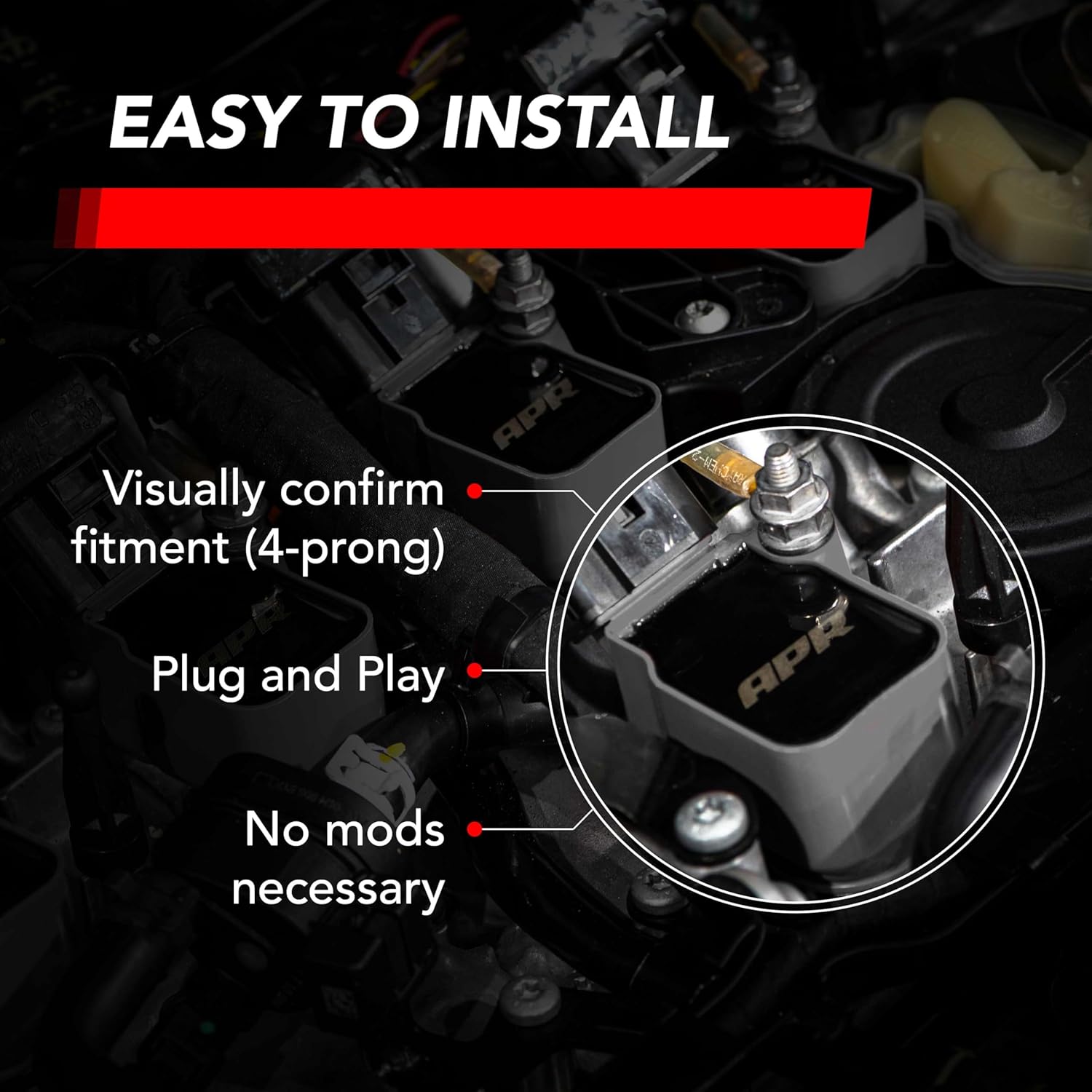 APR Ignition Coil MS100203 (Grey) Fits A Wide Range of VW Volkswagon, Audi, Lamborghini, Porsche, and Bentley Vehicles - Direct Replacement for OEM Stock Parts - 1 Pack