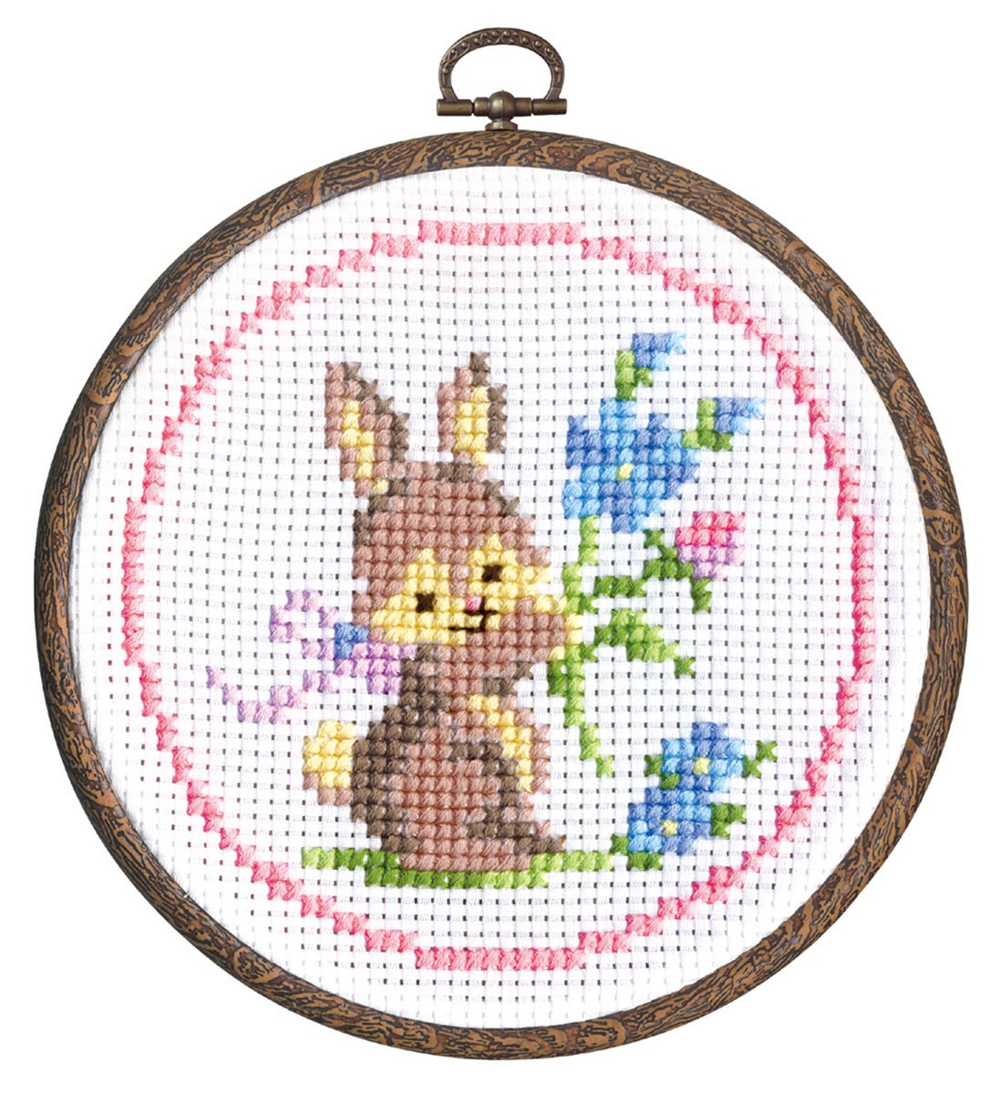 Amazon.co.jp: 7402 flower and Orimupasu made embroidery kit rabbit