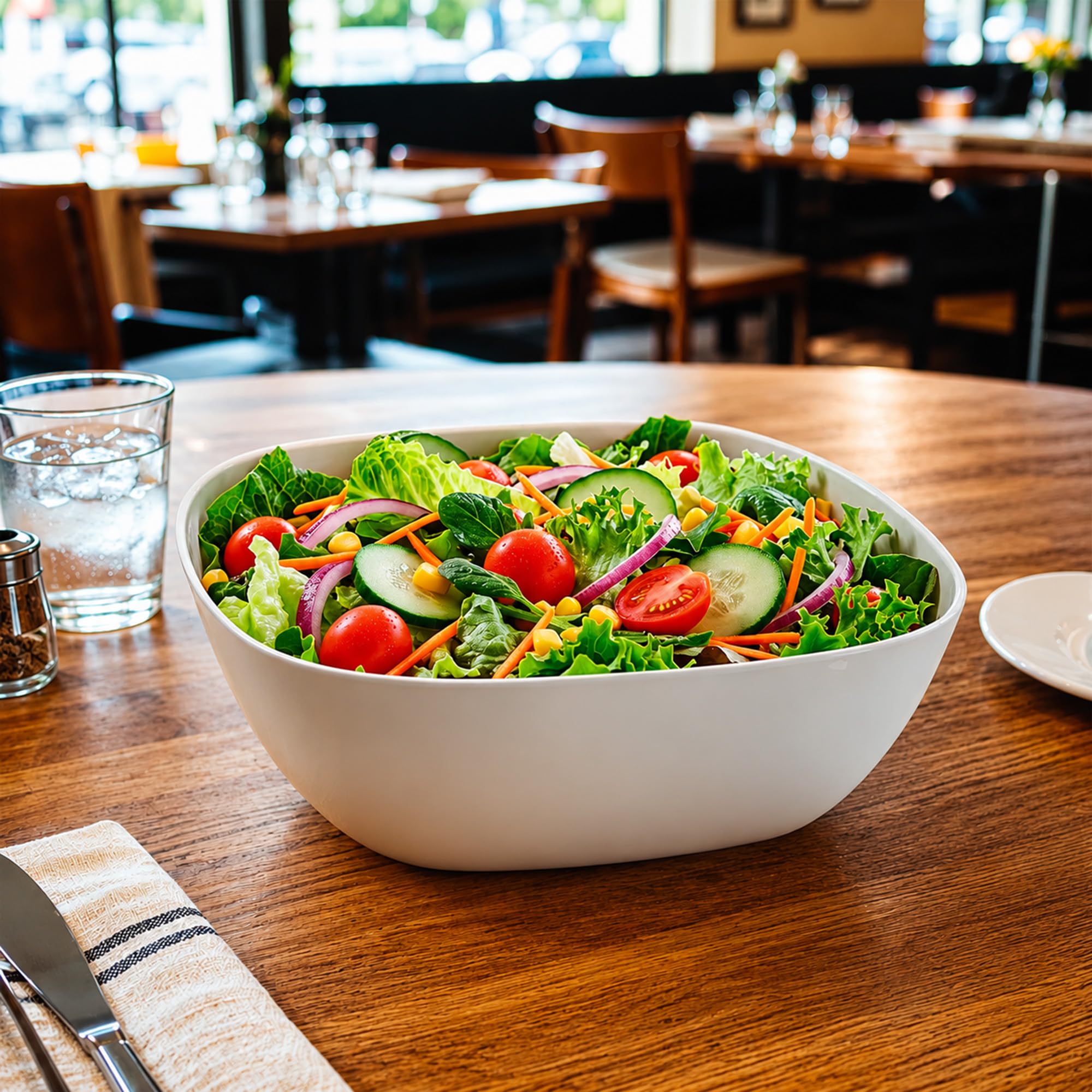 Restaurantware Pulp Safe Modular No PFAS añadido 5,386.4 g White Sugarcan/Bagasse Bowl – Home Compostable – 11 3/10.2 cm x 11 3/10.2 cm x 10.2 cm – Caja de 100 unidades