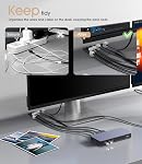 8 Pack Magnetic Cord Organizer, Rotatable Cable Clips-White | Strong Magnetic Cord Holder, [1s Locking Cord] Adhesive Wire Keeper, Cable Management for Desk, Car, Nightstand, Office