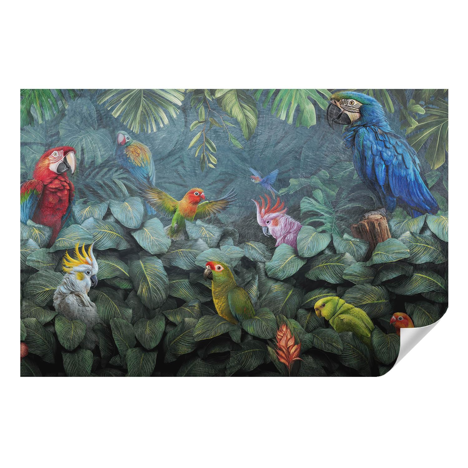 Papel pintado autoadhesivo de pasillo con vinilos murales de selva
