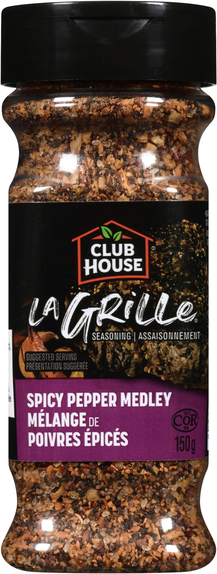 Club House La Grille, Spicy Pepper Medley Seasoning, 150g/5.3oz, Imported from Canada}