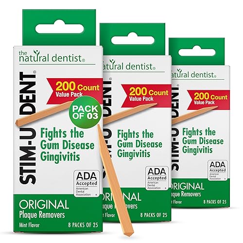 The Natural Dentist Stim-U-Dent Mint Dental Picks, Wooden Toothpicks for