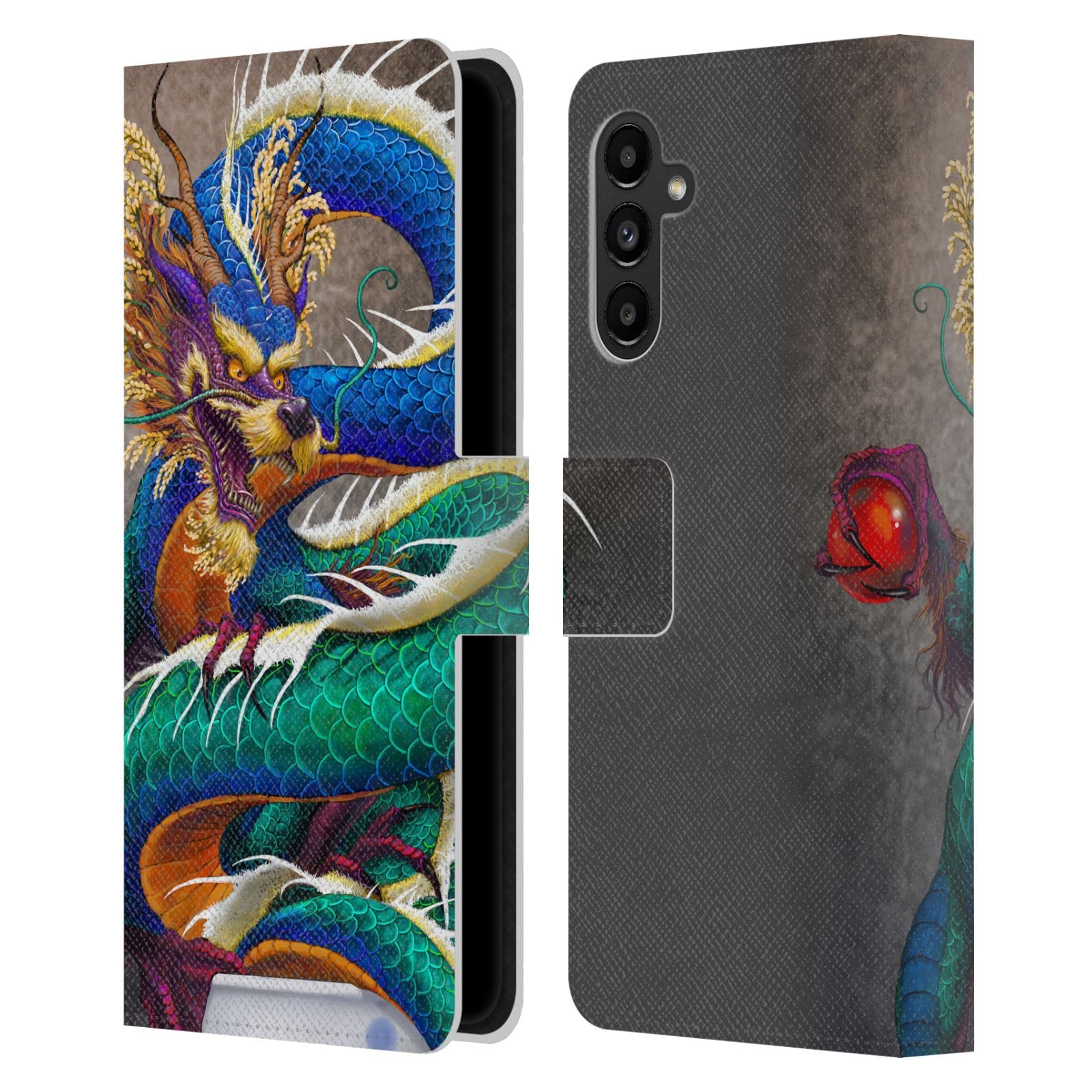 Funda Samsung A13 5G de cuero con dragón Stanley Morrison tipo libro para móvil 7