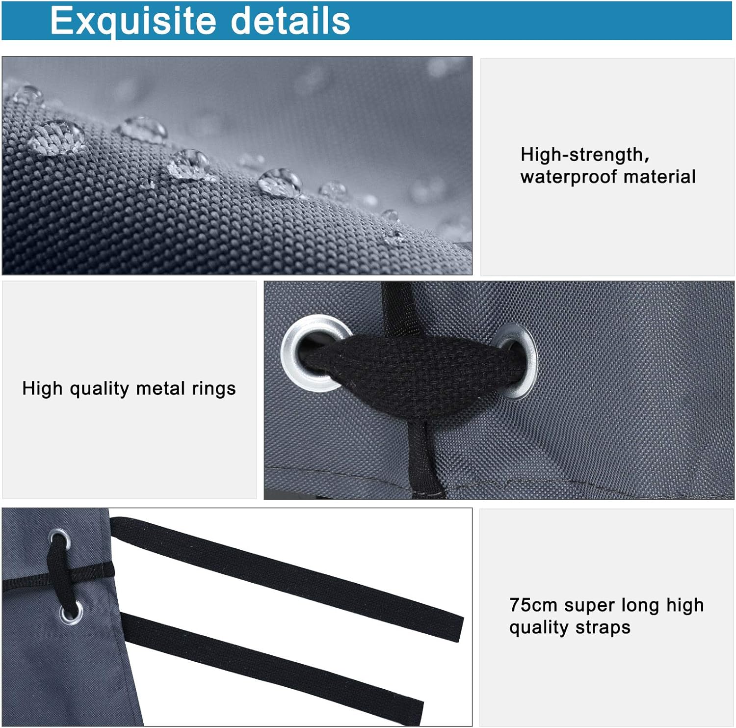 ABCCANOPY Outdoor Square Patio Furniture Covers 600D Oxford Heavy Duty Table Cover Waterproof Windproof Anti-UV Dust Proof Protective Covers Dining Table & Chair Set Cover 56x56x28 inches : Everything Else