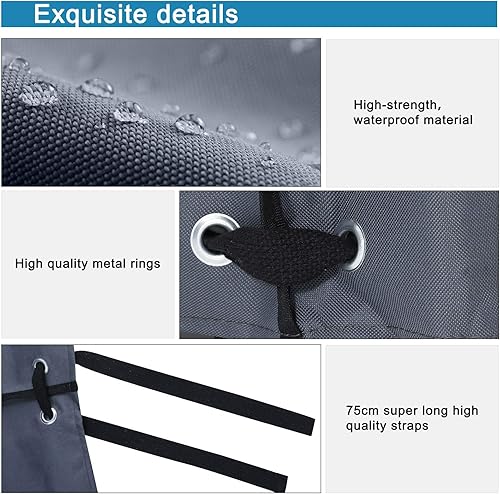 Miniatura 74 de ABCCANOPY Funda universal para mesa auxiliar de patio, para exteriores, pequeña cubierta impermeable y a prueba de polvo, marrón beige, 42 x 24 x 18