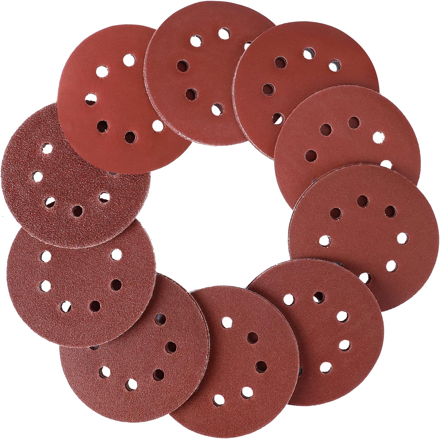Coceca 160pcs 5 Inches Orbital Sanding Discs