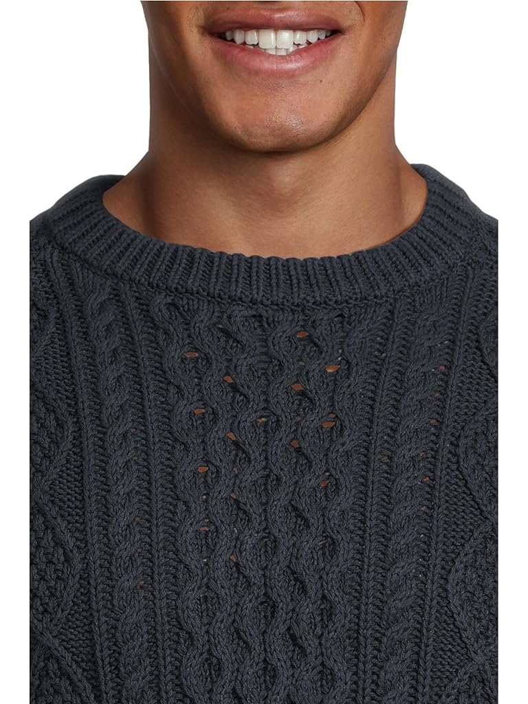 Navy L.L.Bean Signature Cotton Fisherman Sweater