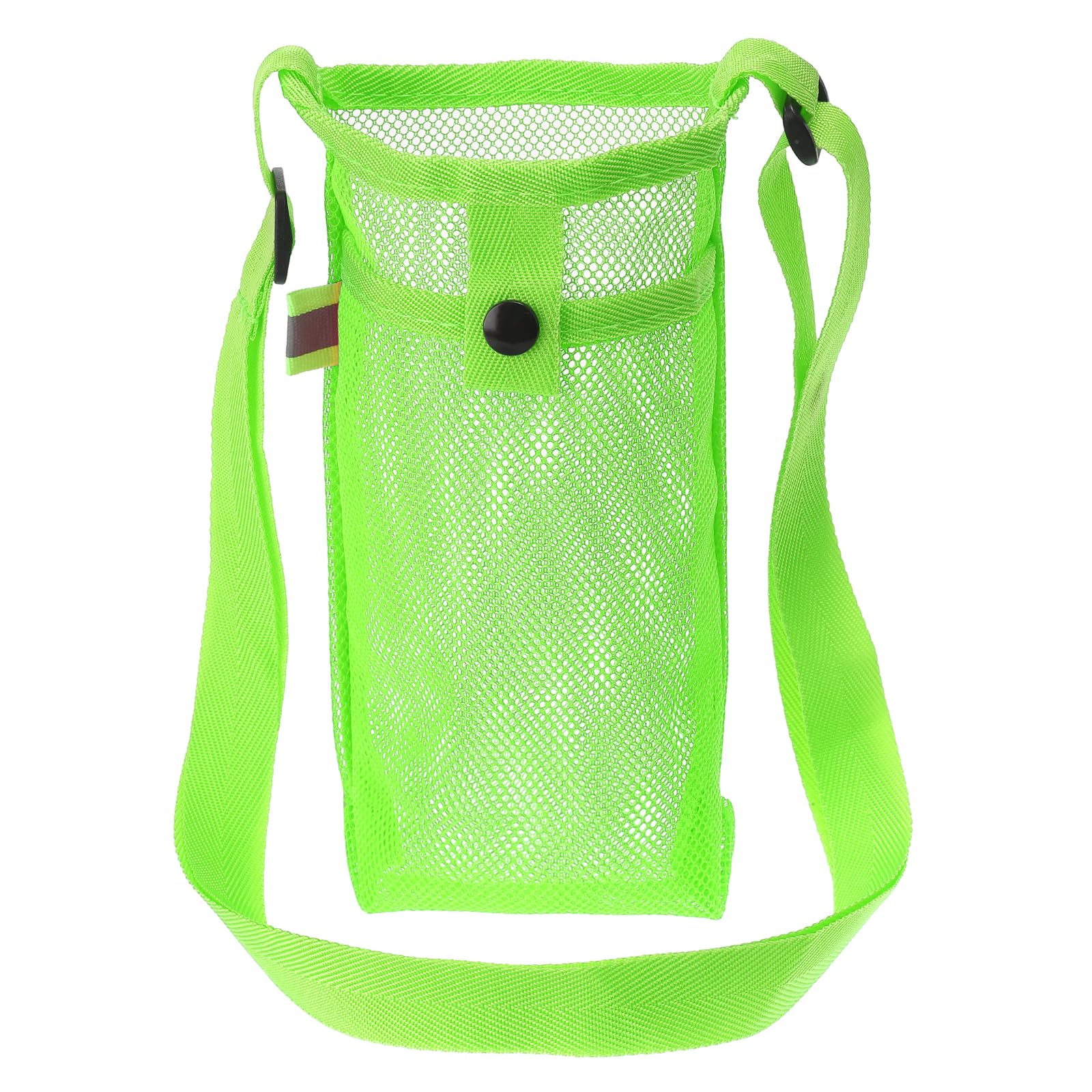 Soporte de malla para botellas PATIKIL con correa ajustable para senderismo en verde lima 7