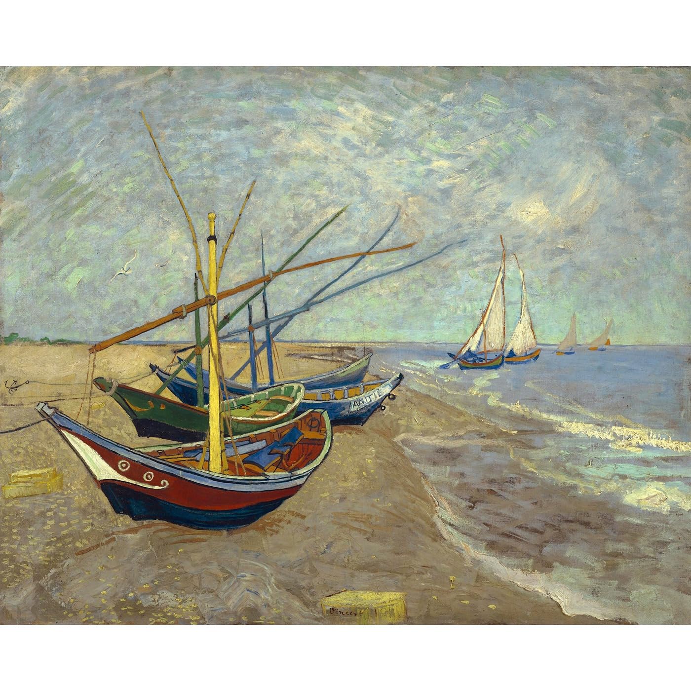 Poster Van Gogh Bateaux de pêche, l'émotion de l'art marin