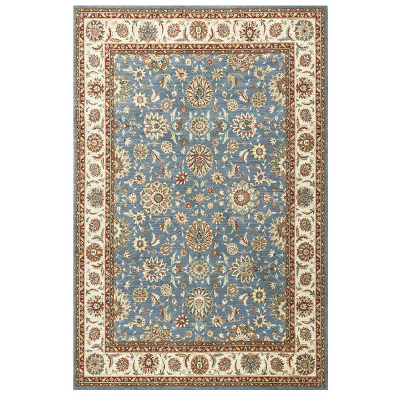 Tapis overlock fait à la main style ethnique rétro pour salon raffiné