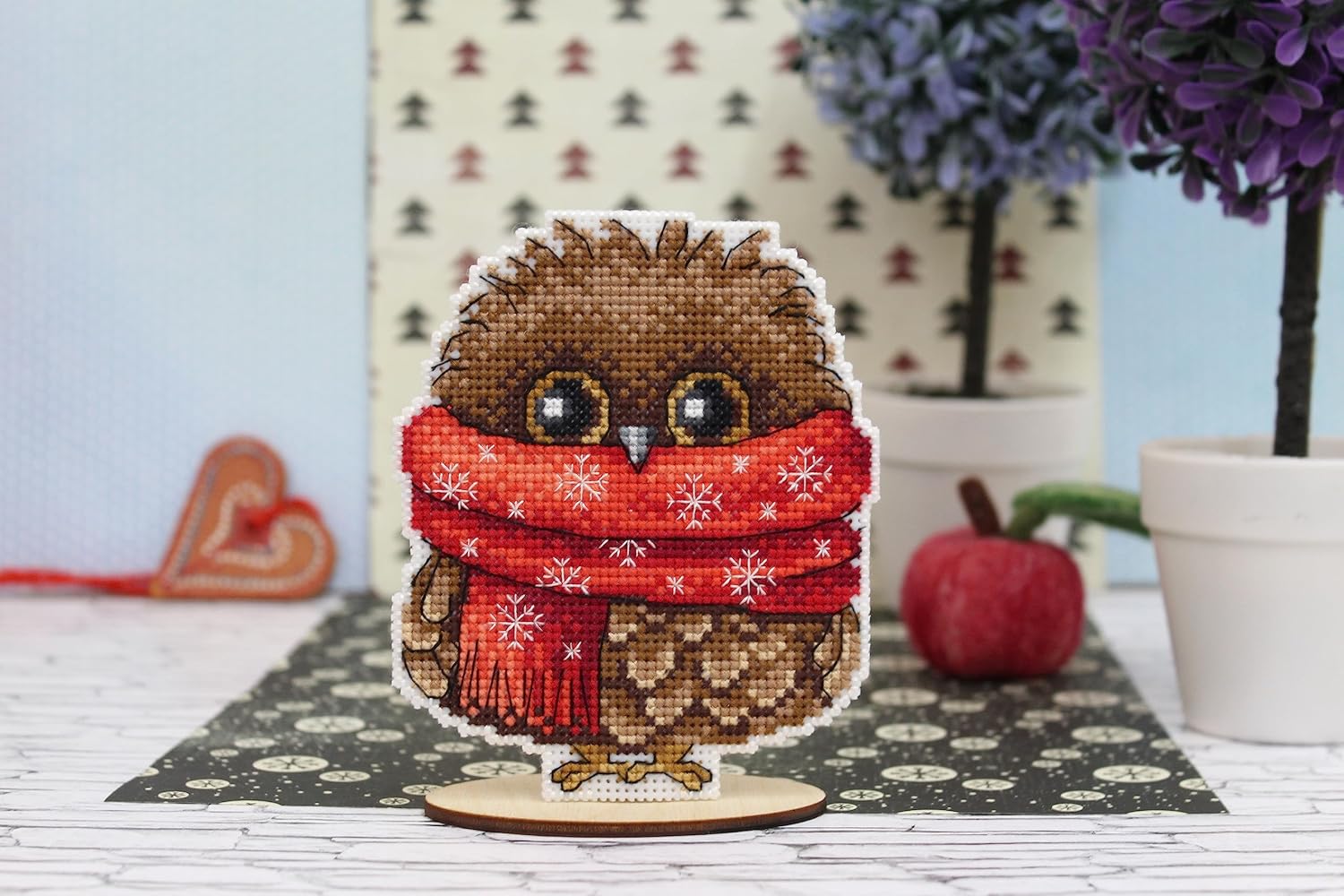 Owl - Counted Cross-Stitch Double-Sided kit on The Plastic Canvas. MP Studia P-343 / SR-343