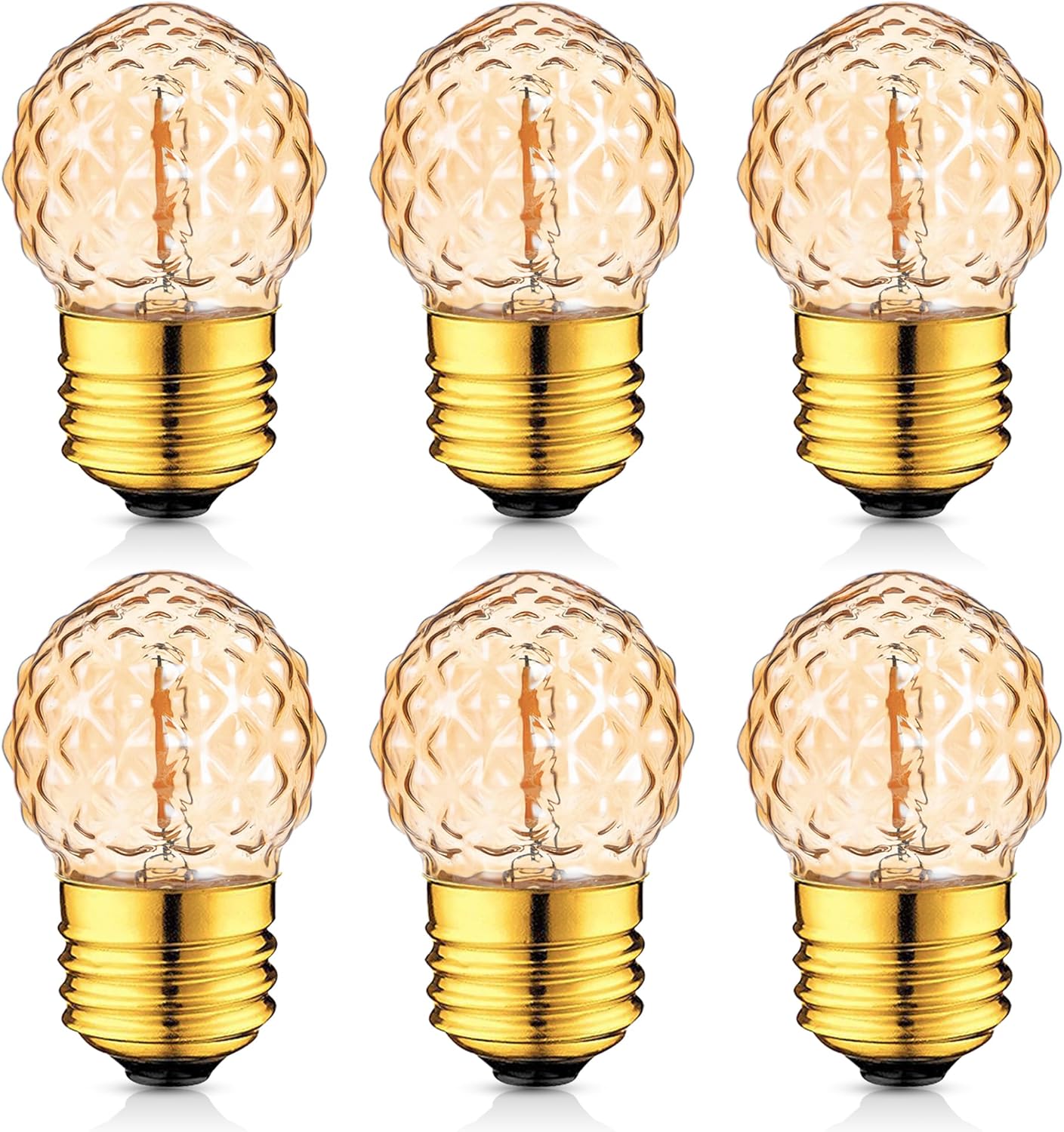 Hcnew E26 Edison Bulbs G40 Mini Globe Night Light LED Bulb 1W