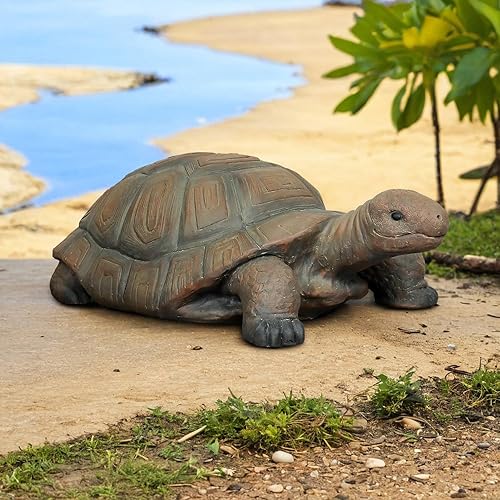 Miniatura 9 de SKYFIRE Estatuas de tortuga para jardín, 29.5 x 15.7 x 11.8 pulgadas, estatuas de hormigón reforzado con fibra, esculturas de jardín y estatuas