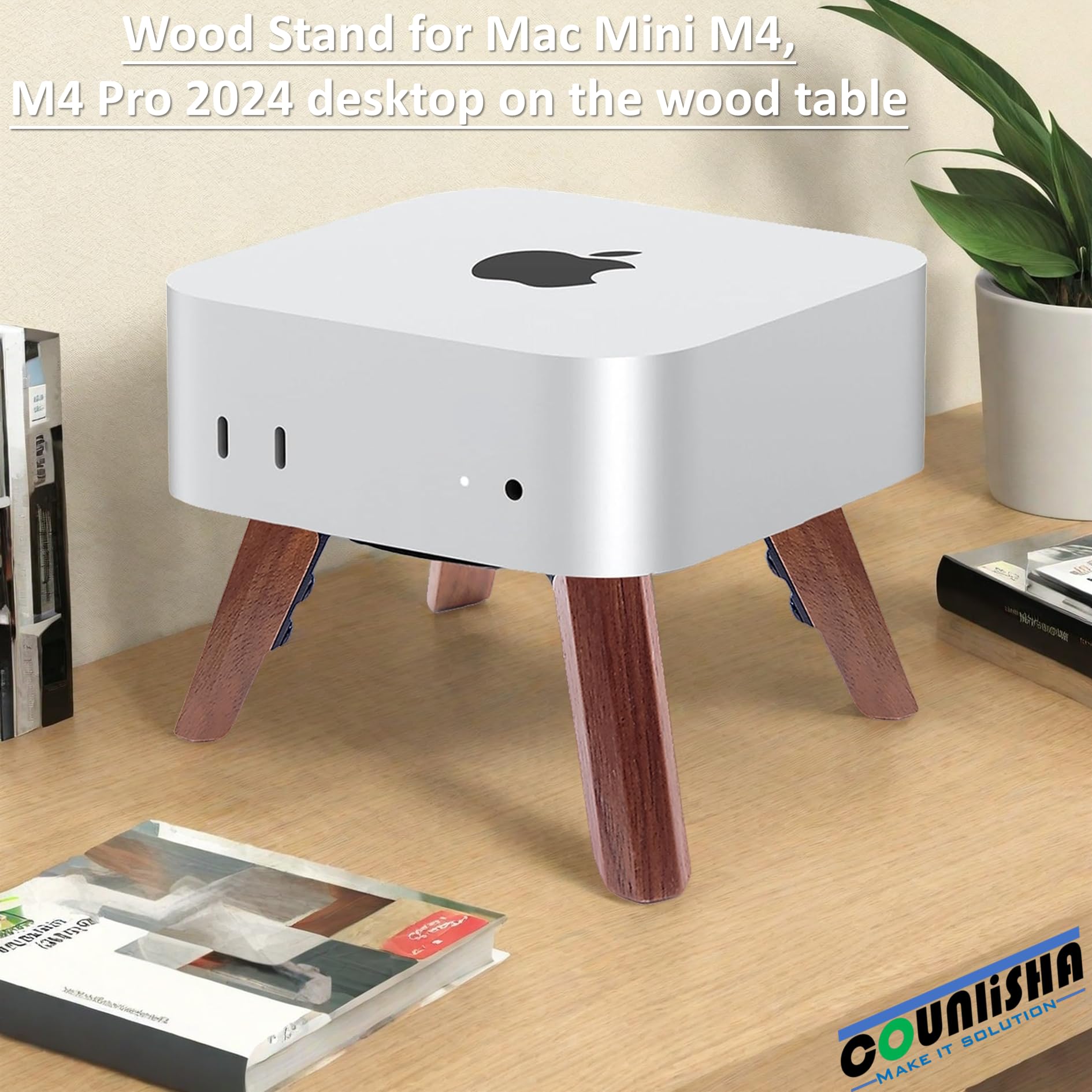 Amazon.com: Real Wood Mount for Mac mini M4,M4 Pro 2024,Secure