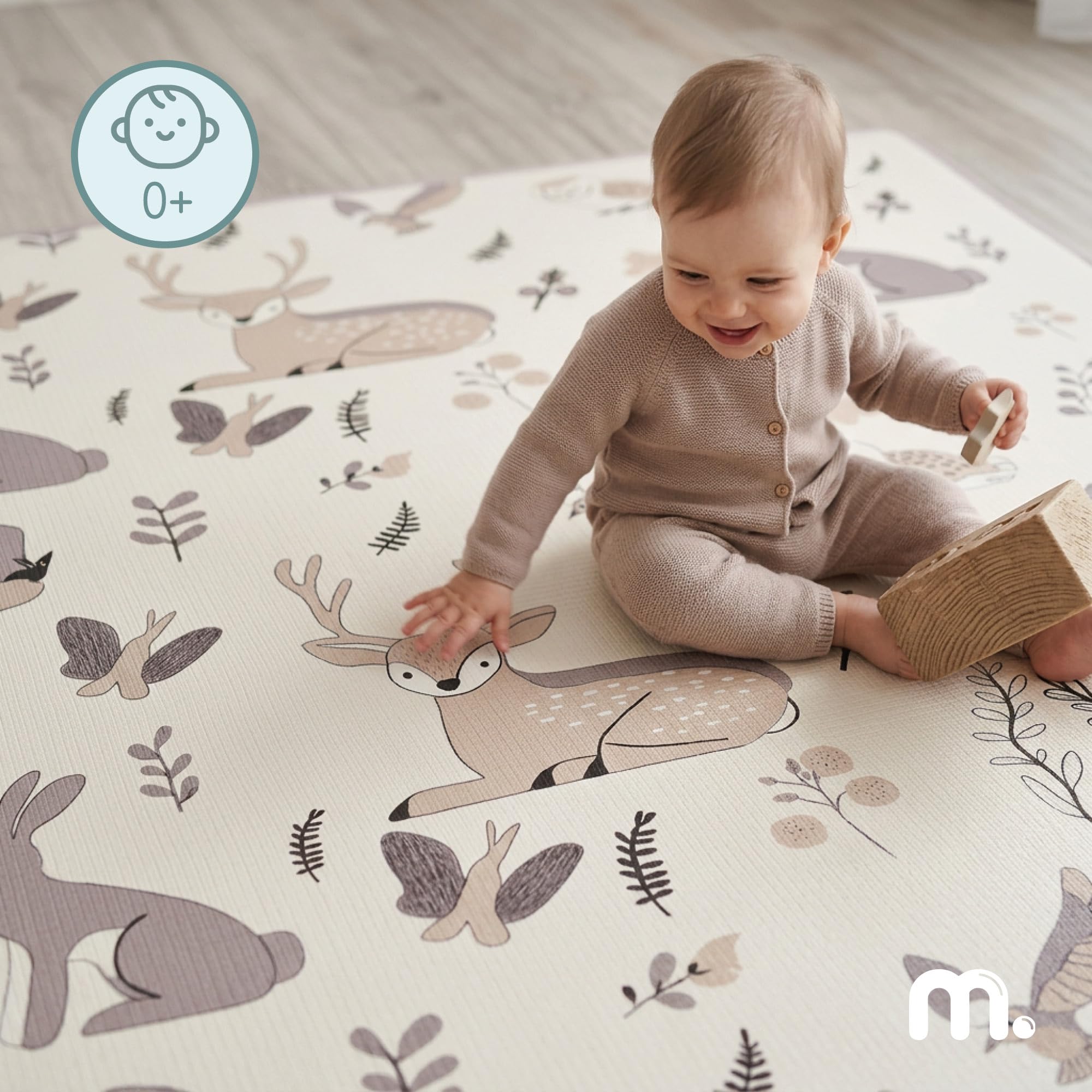 Mamabrum Mata Piankowa XPE 180x150x1,5 cm Dwustronna 0+ | Gruba mata XPE 1,5 cm izoluje od chłodu, amortyzuje i tworzy wygodną przestrzeń do zabawy od pierwszych dni życia.
