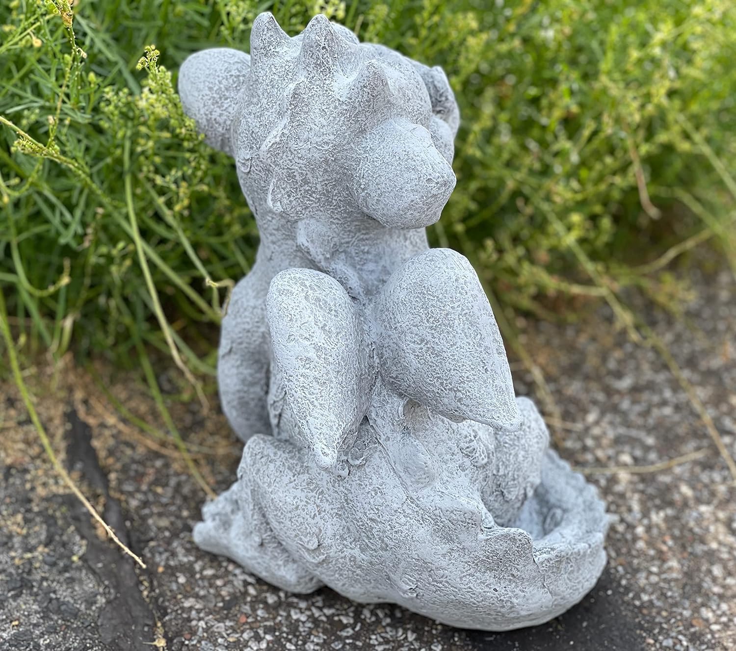 stoneandstyle Steinfigur großer Drache Cristiano frostfest wetterfest Gartenfigur