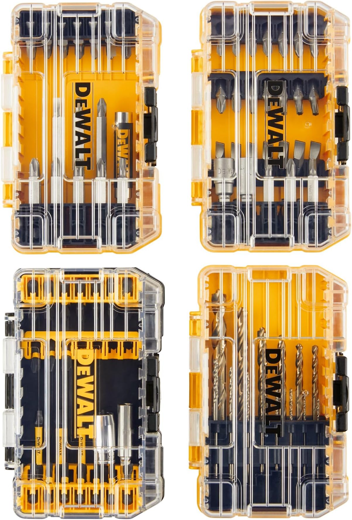 Screwdriver Bit Set, 100 Pc Impact Driver Bit Set with Drill Bits, Magnetic Holder and Nut Drivers, FlexTorq Impact Ready, ToughCase Included (DWA2FTS100)