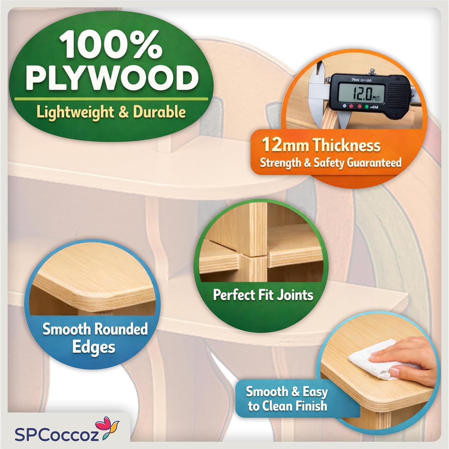 Horse Large Kids Bookshelf Organizer - 47" Tall Wooden Book Shelf for Kids Rooms - Kid Bookshelf for Nursery Shelving, Playroom Organization And Storage, Kid Room Decor or Nursery Bookcase Toy Shelf