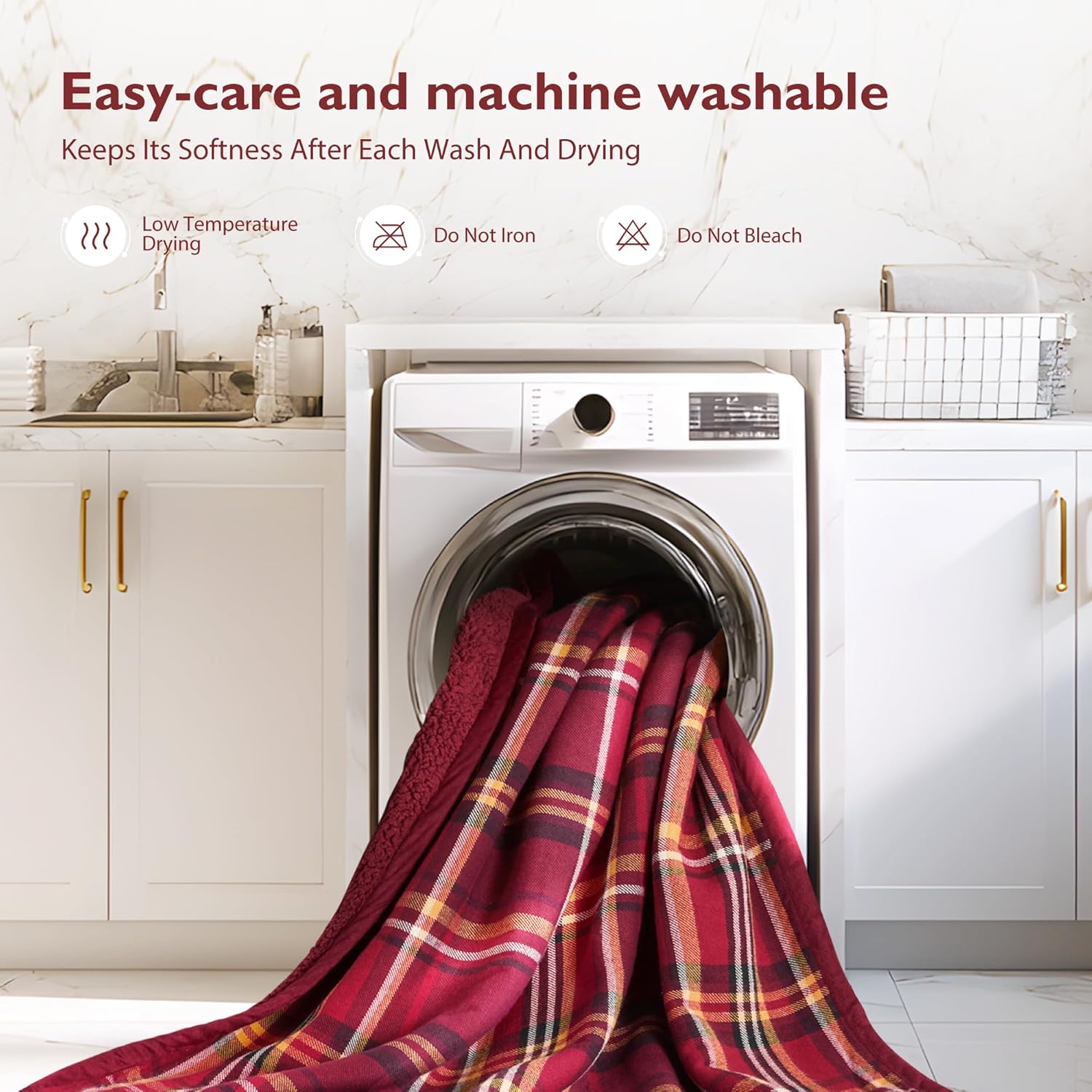 ALPHA HOME Soft Throw Blankets for Couch Bed, Warm Gifts for Women Men Pet Christmas - Image 5