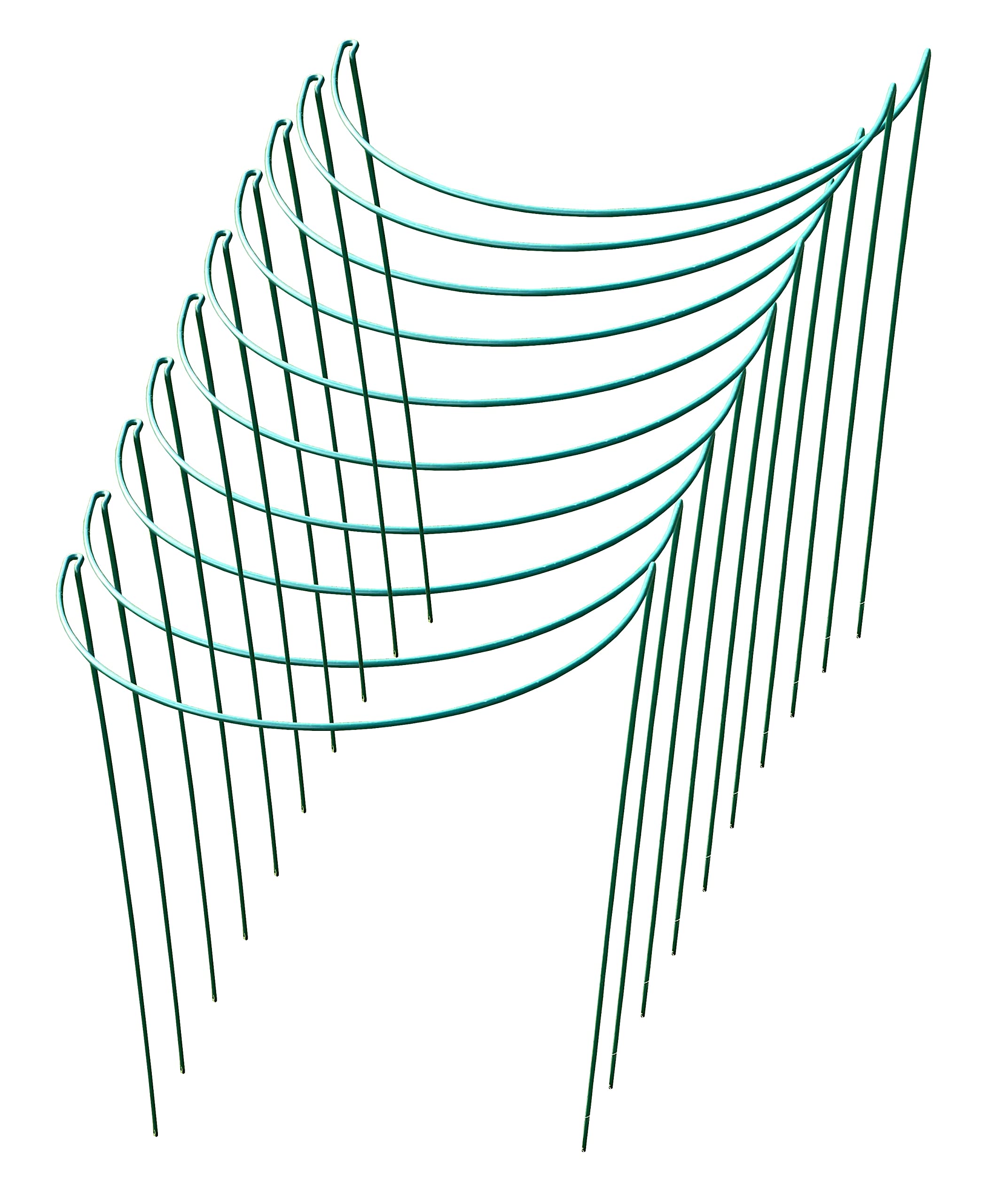 Selections Garden Hoop Bow Plant Support Connecting Green Metal Hoops 52cm x 90cm - Pack of 10