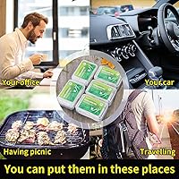 Vista 4 de Púas de hilo dental, 5 fundas de hilo dental de viaje, 300 unidades de hilo dental, palitos de hilo dental, palitos dentales, púas dentales