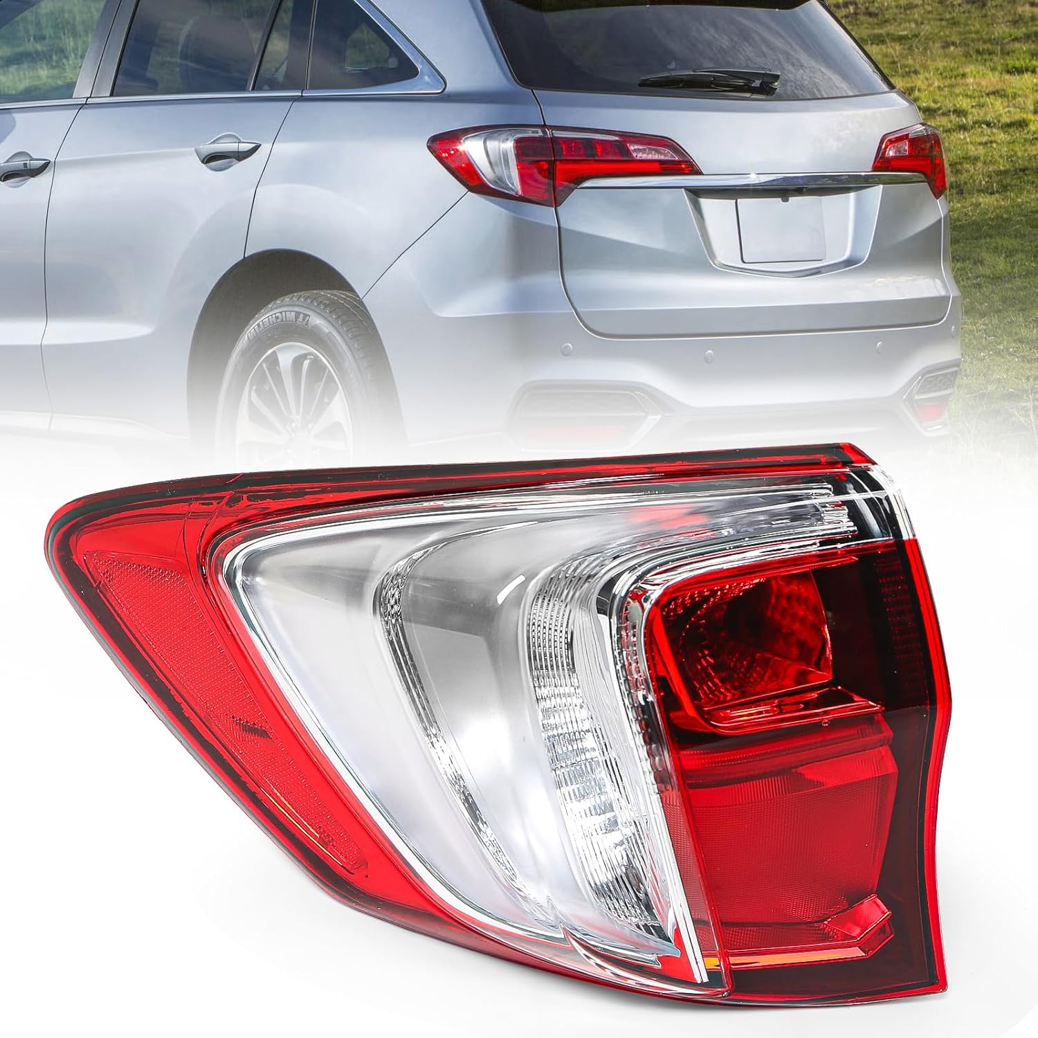 Huray Tail Light for Acura RDX 2016 2017 2018 OE [33550-TX4-A51] Rear Lamp Replacement (Driver Side (Left))