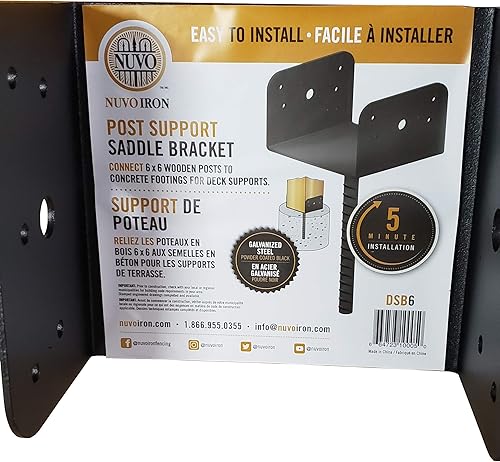 Miniatura 5 de Nuvo Iron DSB4 - Soporte decorativo de sillín negro de 4 pulgadas, 1 unidad (paquete de 2)