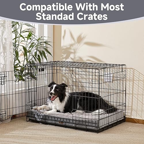 Miniatura 3 de OhGeni Cama ortopédica impermeable y lavable a máquina para mascotas medianas y grandes, adecuada para jaulas, tapete para gatos con espuma de jaula