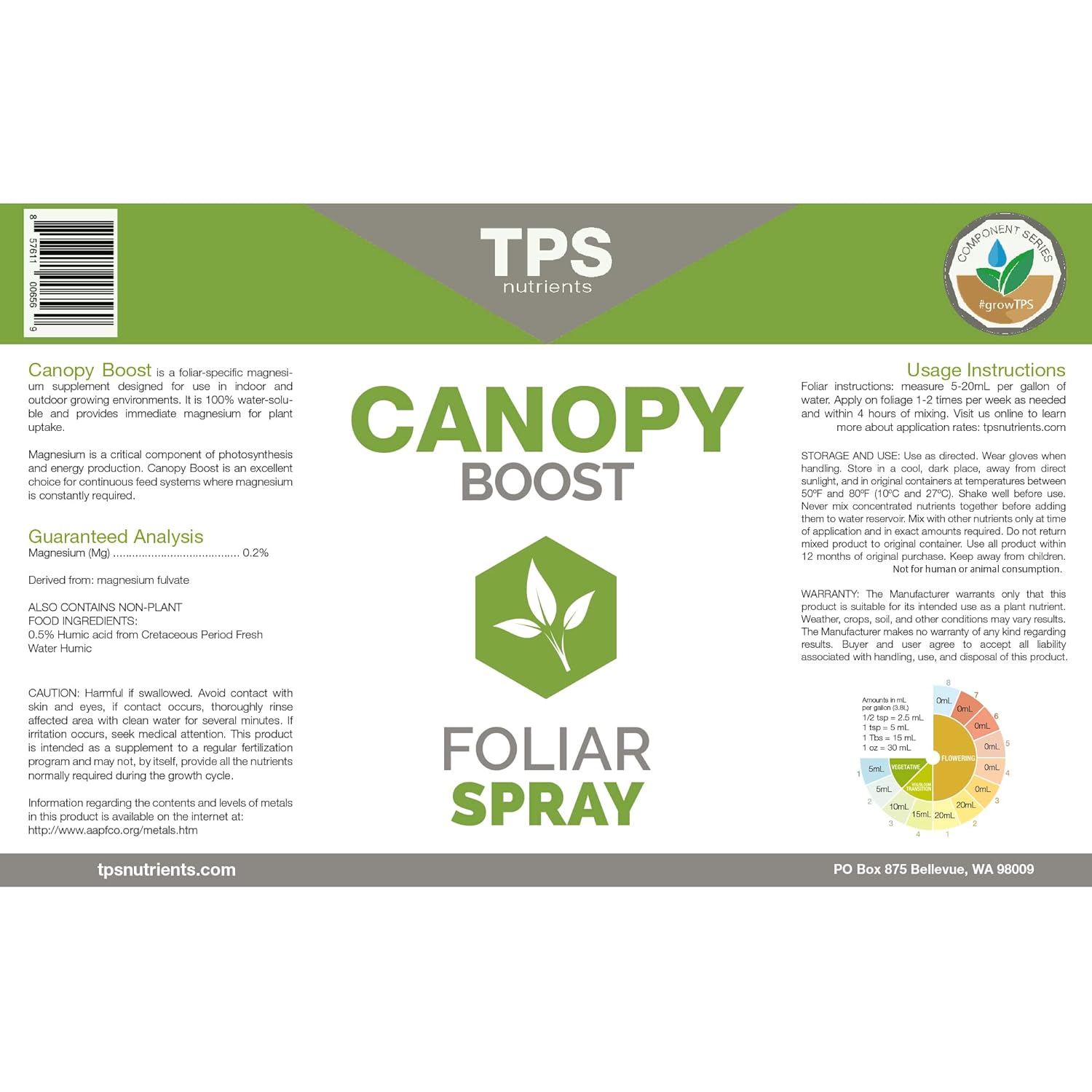 Canopy Boost Foliar Spray – Liquid Plant Food for Faster Nutrient Uptake, Fuller Canopy Growth & Greener Leaves, 32 oz