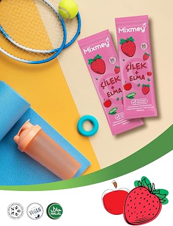 Mixmey Çilek Meyve Barı 12 Adet | Sağlıklı Atıştırmalıklar – Vegan, Glutensiz, Koruyucusuz (20GR X 12 ADET)