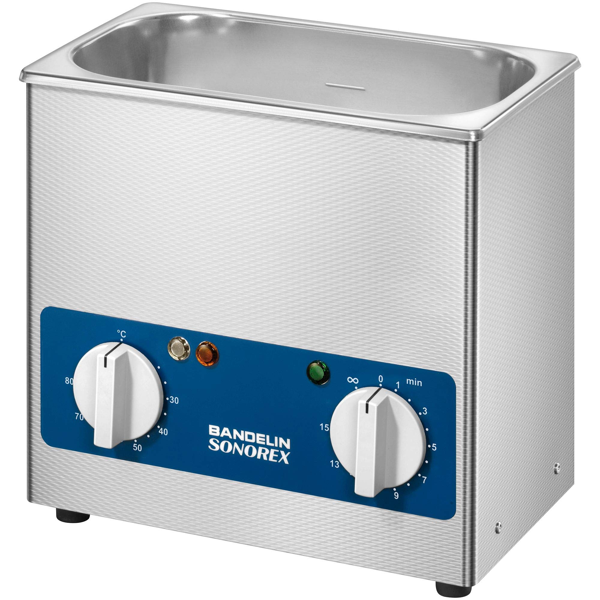 Sonorex Super RK 100 H (3,0 Liter), Ultraschallreinigungsgerät mit 35 kHz Frequenz, Ultraschallbad aus Edelstahl 1.4301, Ultraschall Reinigungsbad mit 80 Watt Ultraschall-Leistung