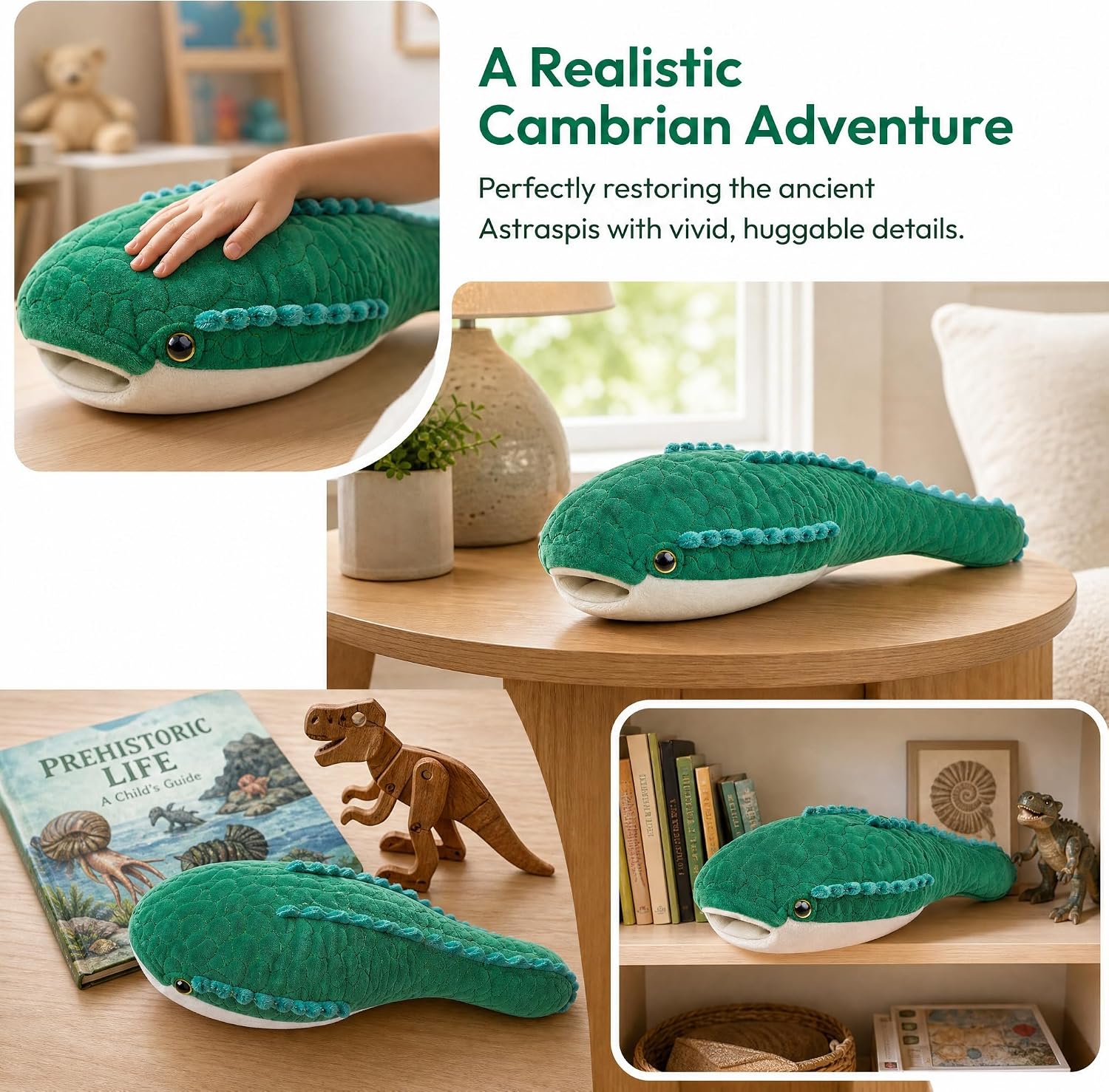Cambrian Ancient Organism Astraspis Plush Toy - Lifelike Astraspis Stuffed Animals Cambrian Ancient Organism Model Plushie, Unique Plush Gift for Kids image 5