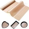 Silicone Baking Mat Roll 12IN5FT Free Cutting, Non-Slip Pastry Mat, Non-Stick Reusable Air Fryer Liner, Oven Liners, Counter Mat, Freeze Dryer Mat, Easily Cut to Size Fit All Ovens Pans Tins Dishes