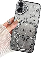 Vista 52 de BITOBE Diseñada para iPhone 16 Pro Max, Bonita Funda de Mariposa 3D Delgada con Chapado Brillante Reluciente de Lujo para Mujeres y Niñas Protectora