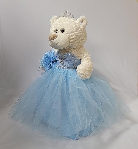 Miniatura 3 de 20'' Quince Anos Quinceanera Last Doll Osito de peluche con vestido (pieza central) B16631-4 (azul claro)
