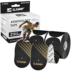 Kinesiology Tape Precut Athletic Sports Tape 40 Strips 2 Rolls Waterproof Breathable Muscle Tape for Pain Relief Joint