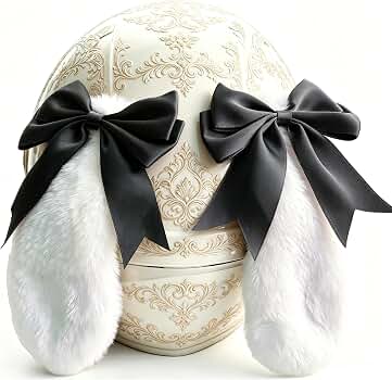 bunny ears for motorcycle helmet Lecherri Rabbit 2PCS Accessories Cute Ears Decoration(Helmet Not Included) (black white) : Automotive Jigsaw Stevie Zip Top I will get back Model:BST5000H best hat for big man heads
