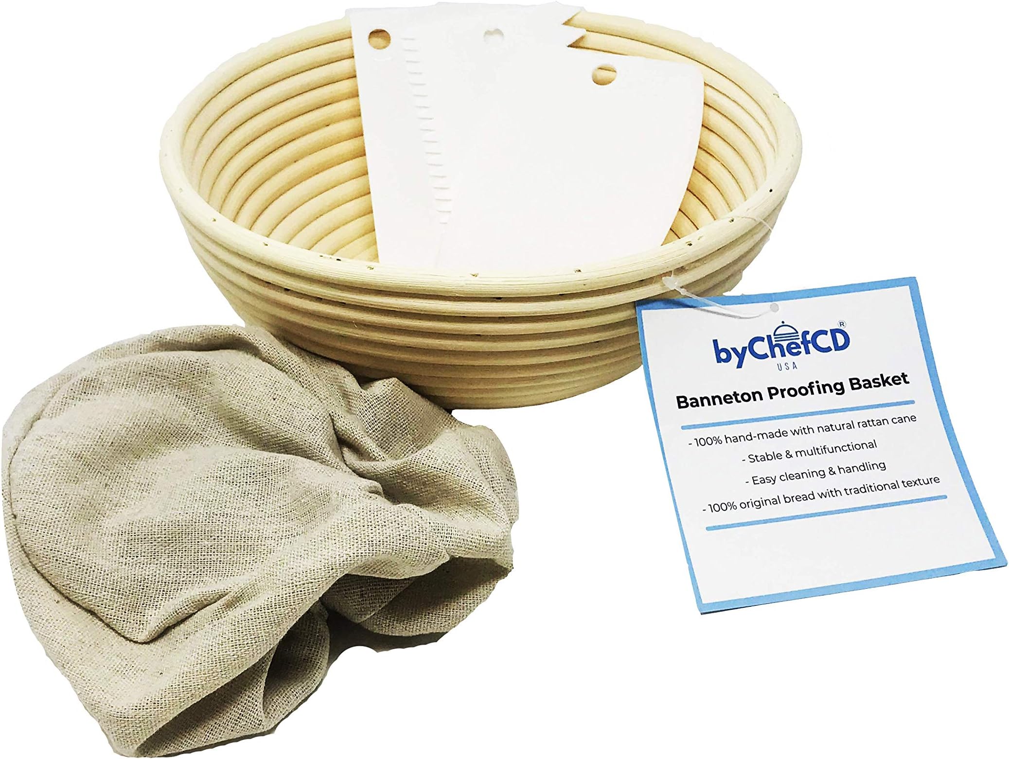 Handmade 9 Inch Bread Proofing Basket Round