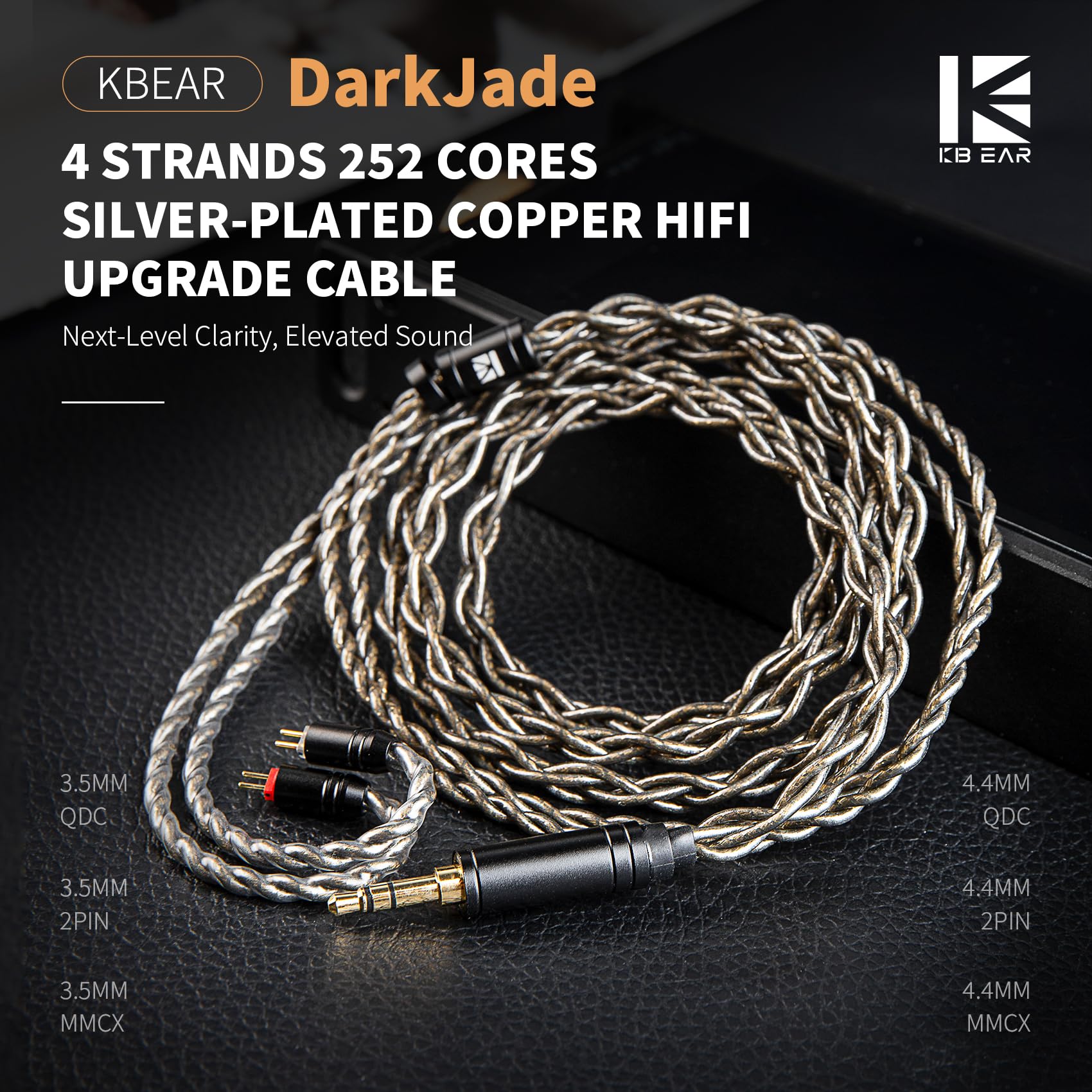 Amazon | KBEAR DarkJade 2ピン IEMケーブル KZ ZS10 PRO用 インイヤー