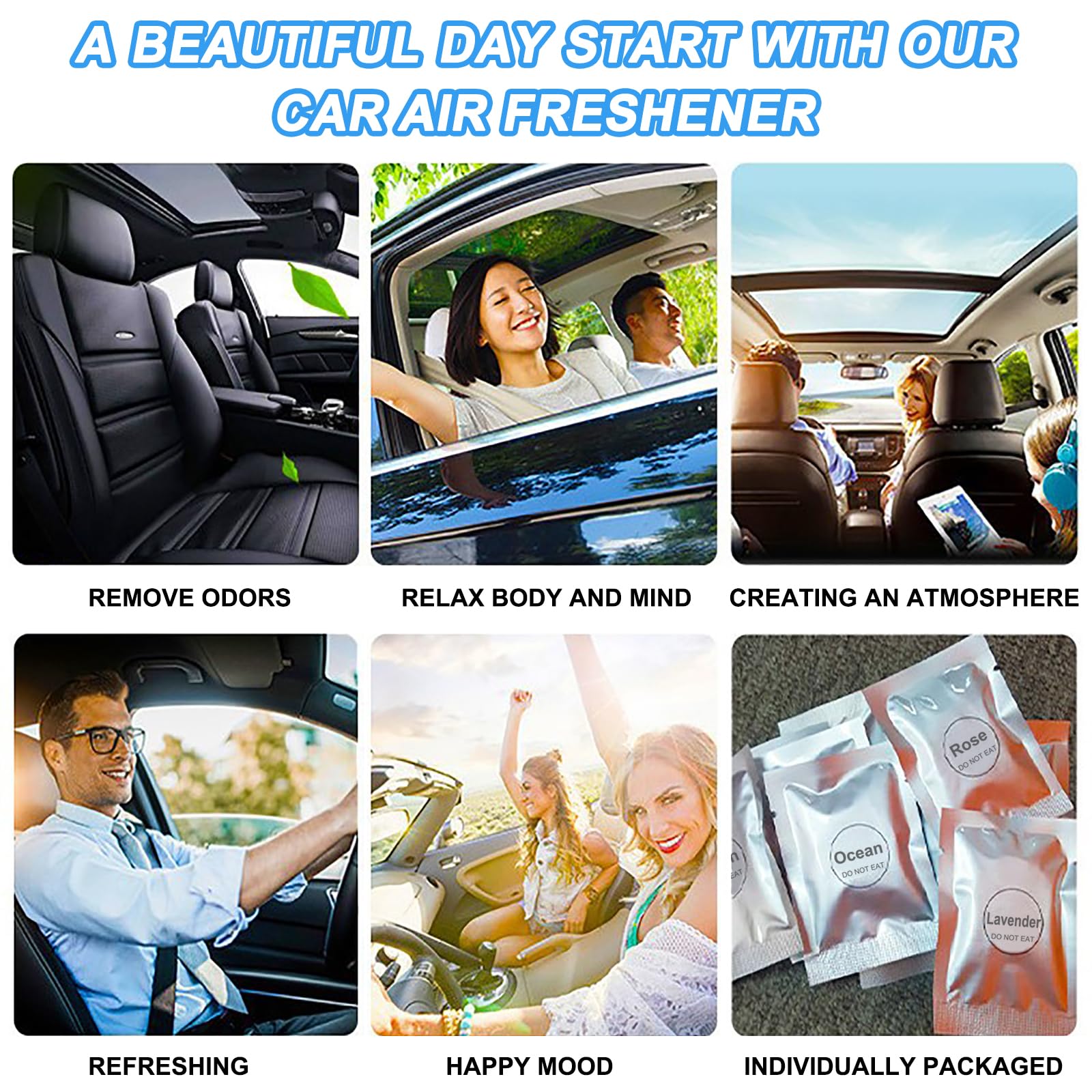 24 Pack Cinnamon & Jasmine Car Air Freshener Refills, Car Air Vent Clip Freshener Replacement Pads, Solid Fragrance Scent Refill Tablets: Lavender