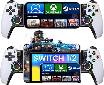 Bluetooth iOS/Android      PS Remote Play/Xbox Cloud/Steam Link/GeForce Now    600mAh  LED