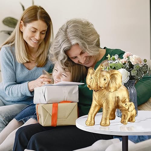 Miniatura 2 de Estatua de elefante  Decoración de elefante  Regalos para mamá  Regalos de elefante para mujeres  Decoración del hogar, estantería de oficina,