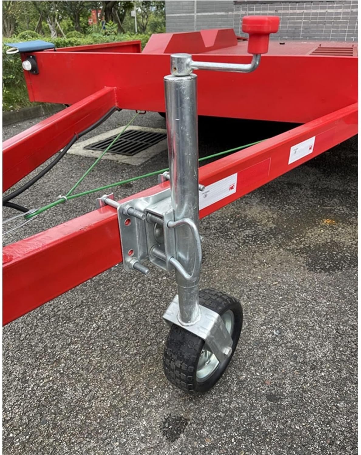 Trailer Jack Wheel - Heavy-Duty Bolt-On Swivel Jack, with 10-Inch Wheel, Heavy-Duty Swivel Mount, 2000 Lbs Capacity Boat Trailer Jack, 10.2 Inches Vertical Tr