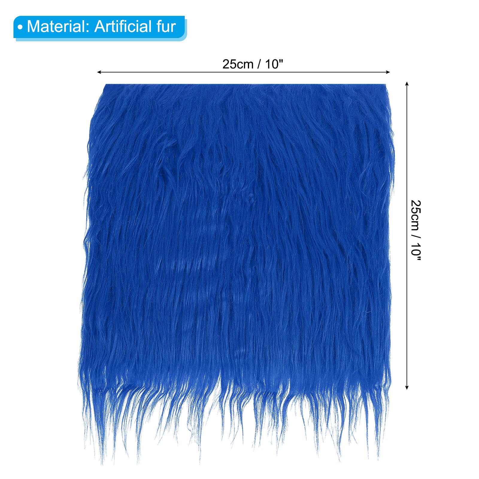PATIKIL Plüsch Kunstpelz-Streifen – 150x10 Cm, Blau, Für DIY & Basteln