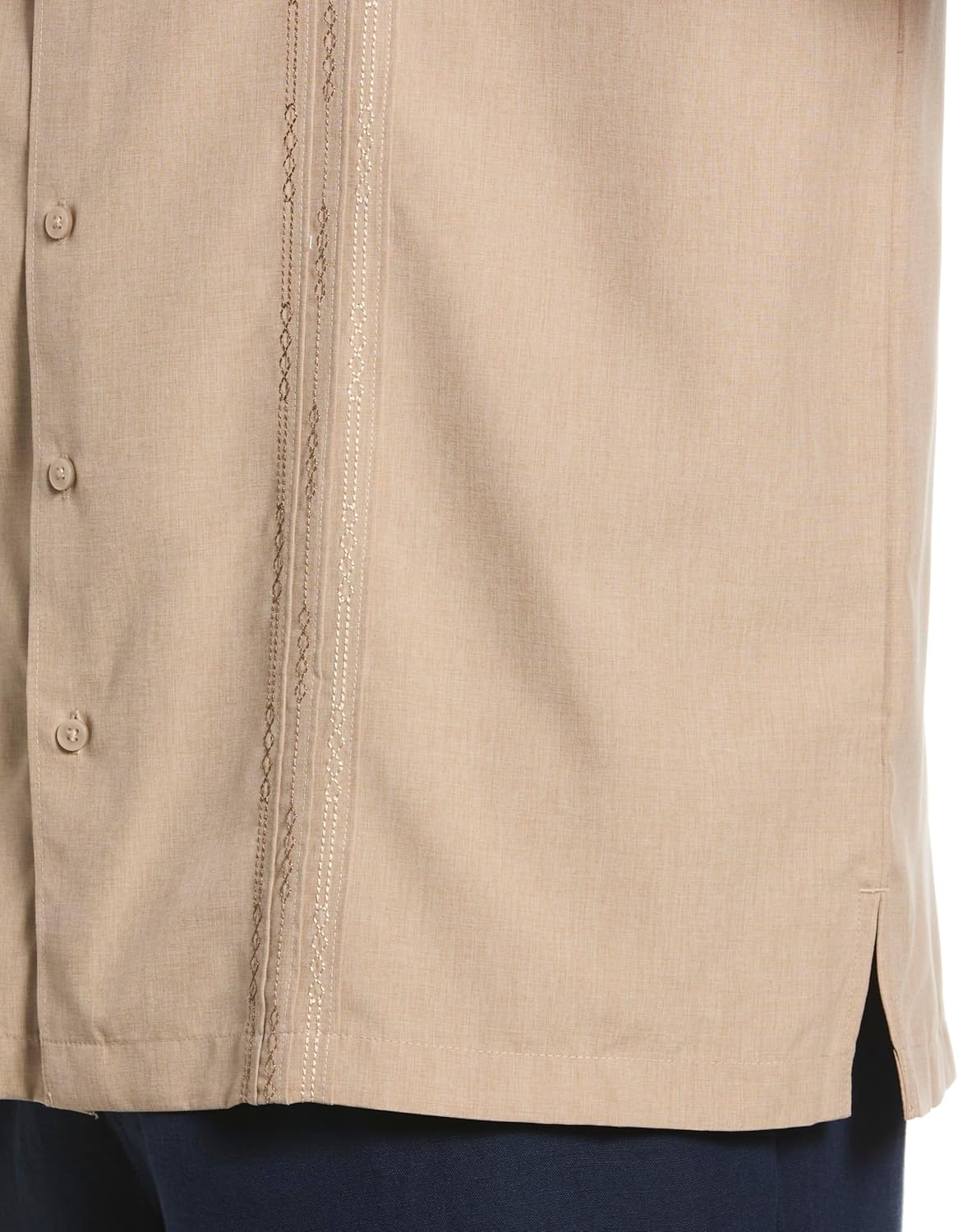 Cubavera mens Embroidered Chambray Short Sleeve Casual Shirt Classic Fit With Button-down (Available in Big & Tall) - Image 5